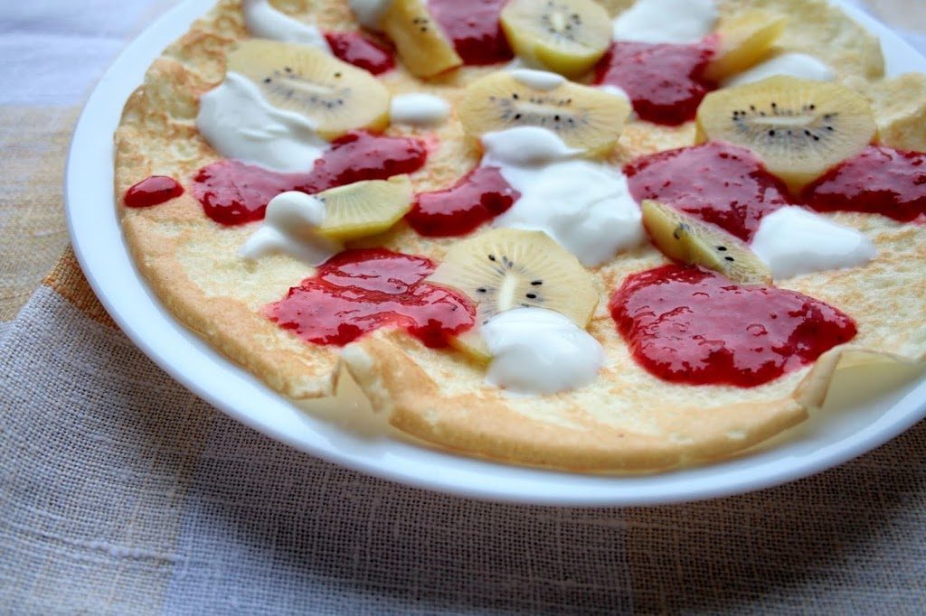 Crepe that looks like a pizza