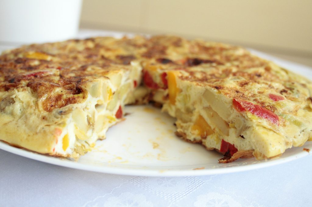 Low FODMAP Spanish Omelette colours