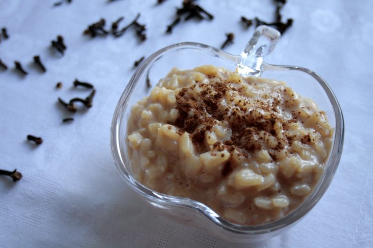 Low FODMAP spiced rice pudding