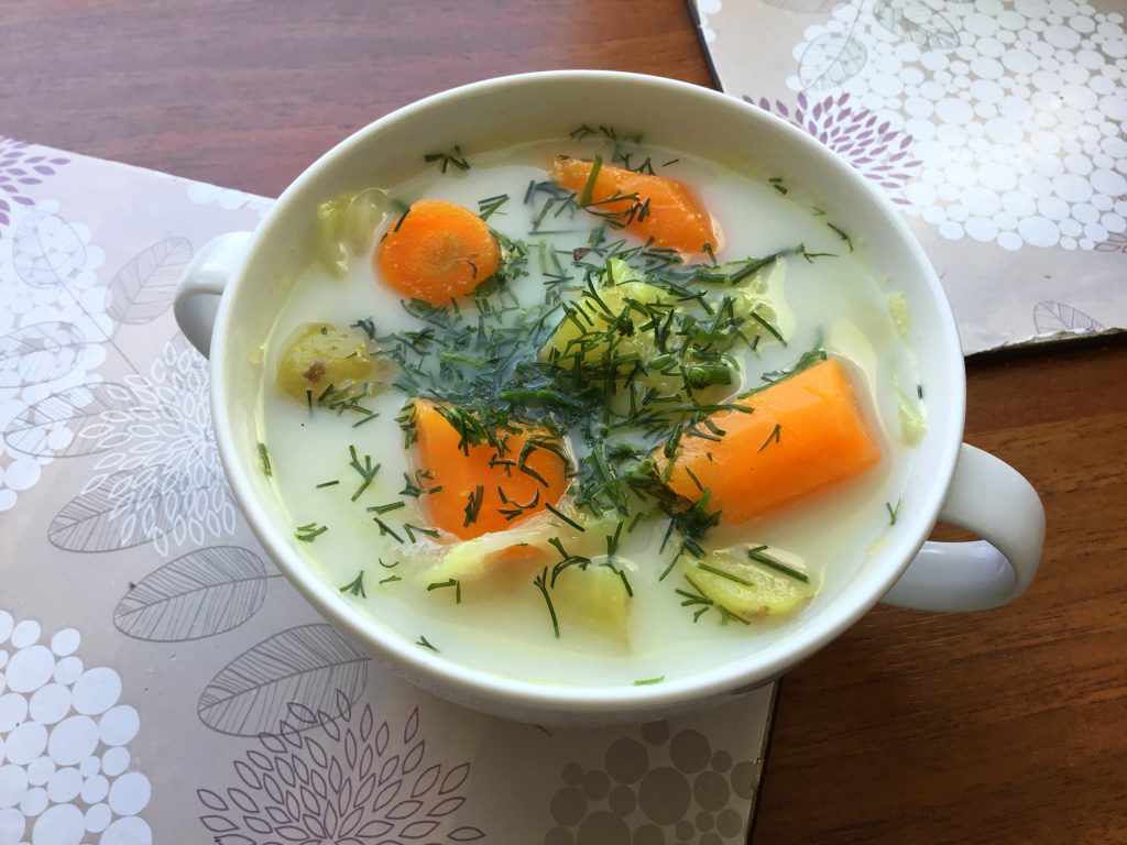 Spring Vegetable Soup with Cream