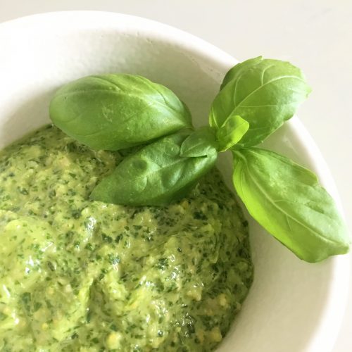 Low FODMAP pesto with a crunch