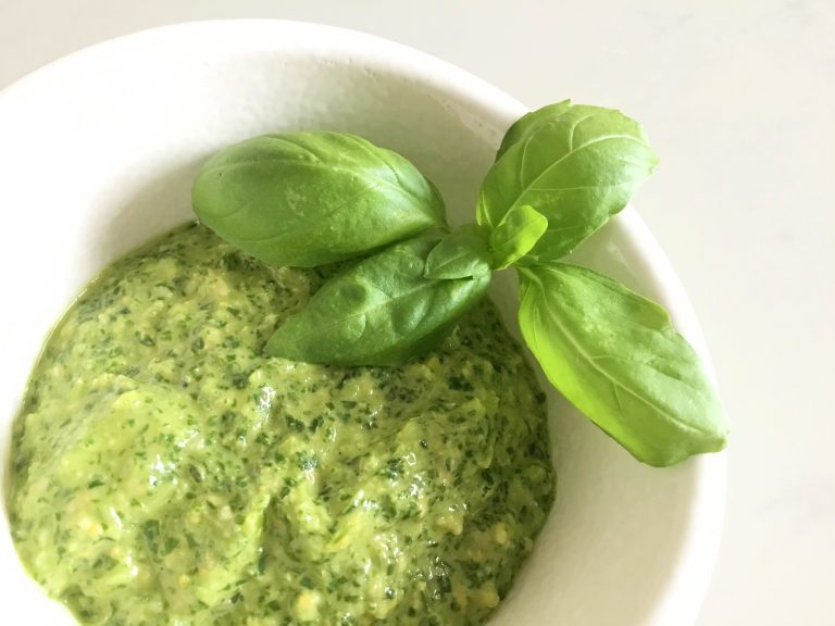 Low FODMAP pesto with a crunch