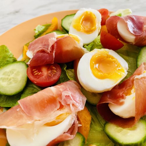 Simple Egg and Prosciutto Salad (low FODMAP)