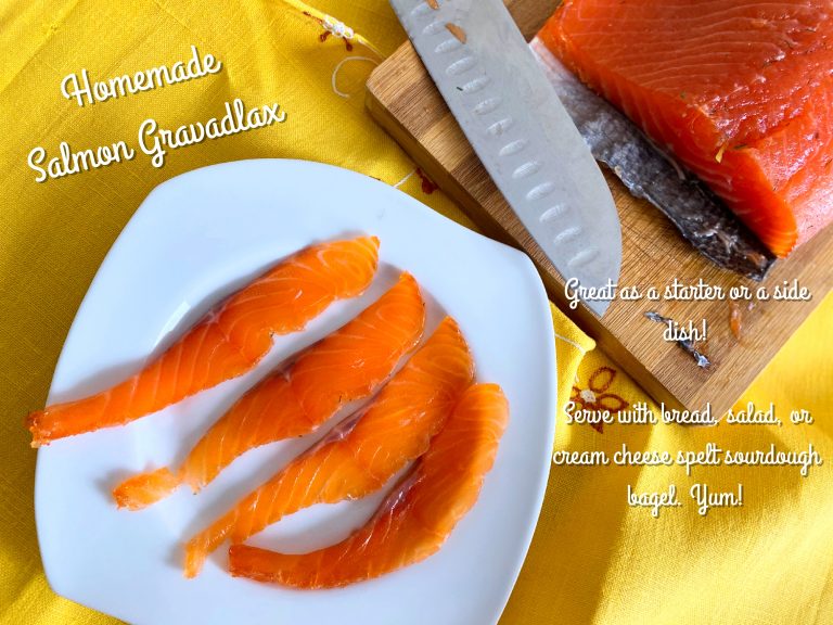 Homemade Gravadlax with text