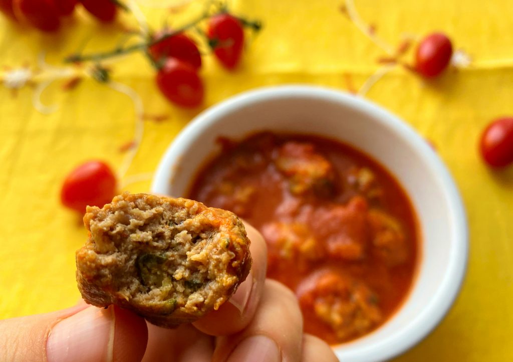 Beef and Courgette meatball (low FODMAP)