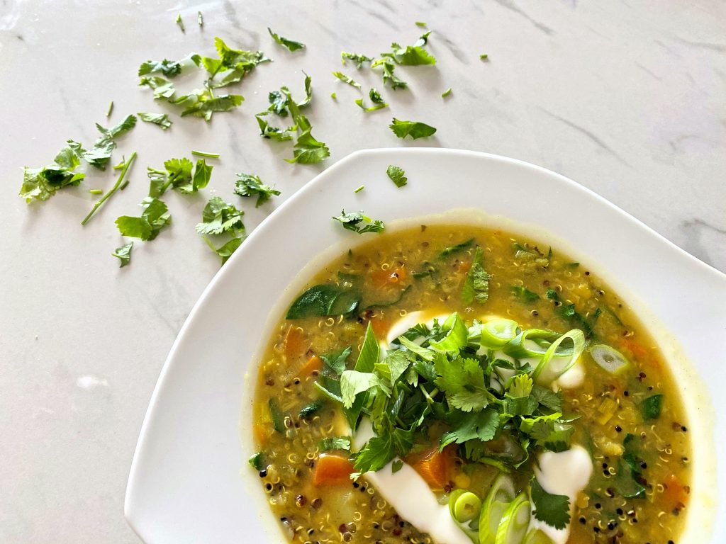 Curry Lentil Soup wit coriander (low FODMAP)